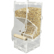 Transparentní krmítko pro andulky solo M