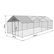 Výběh pro drůbež 3 x 8 x 2,45 m