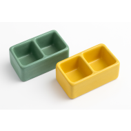 Miska pro králíky  a drůbež - betonová 2dílná malá