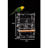 Transparentní krmítko pro andulky dual L